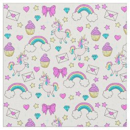 かわいいユニコーン ファブリック