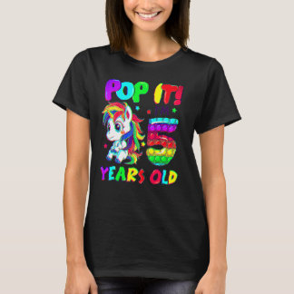 かわいいユニコーン フィジット トイ ポップ イット 僕は5歳 女の子 5歳の誕生日 Tシャツ