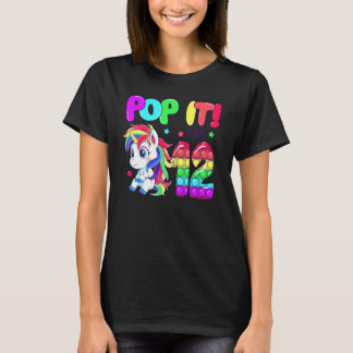 かわいいユニコーン フィジット トイ ポップ イット 私は12歳 女の子 12歳の誕生日 Tシャツ