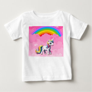 かわいいユニコーン ベビーTシャツ