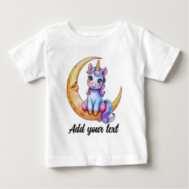かわいいユニコーン ベビーTシャツ