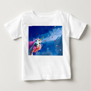 かわいいユニコーン ベビーTシャツ
