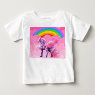 かわいいユニコーン ベビーTシャツ