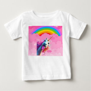 かわいいユニコーン ベビーTシャツ