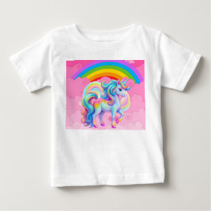 かわいいユニコーン ベビーTシャツ