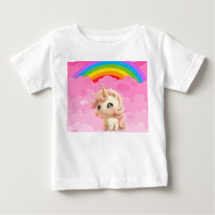 かわいいユニコーン。 ベビーTシャツ