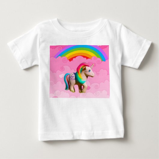 かわいいユニコーン ベビーTシャツ (正面)