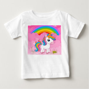 かわいいユニコーン ベビーTシャツ