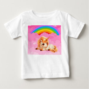 かわいいユニコーン ベビーTシャツ