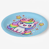 かわいいユニコーン ペーパープレート (アングル)