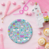 かわいいユニコーン ペーパープレート (パーティー)