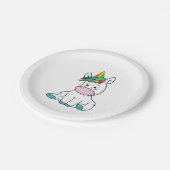 かわいいユニコーン ペーパープレート (アングル)