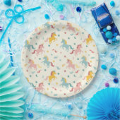 かわいいユニコーン ペーパープレート (パーティー)