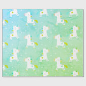 かわいいユニコーン ラッピングペーパー (フラット)