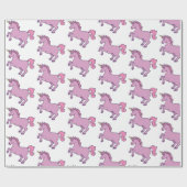 かわいいユニコーン ラッピングペーパー (フラット)