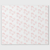 かわいいユニコーン ラッピングペーパー (フラット)
