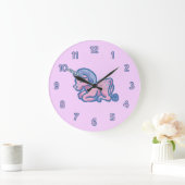 かわいいユニコーン ラージ壁時計 (ホーム)