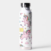 かわいいユニコーン レインボー ウォーターボトル (左面)
