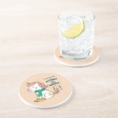 かわいいユニコーン |冬とフード付 コースター (側面)