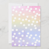 かわいいユニコーン |女の子の誕生日パーティー招待状 招待状 (裏面)