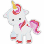 かわいいユニコーン,小さなユニコーン,魔法のユニコーン シール (正面)