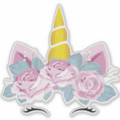 かわいいユニコーン，小さなユニコーン，魔法ユニコーン シール (正面)