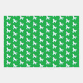 かわいいユニコーン&水玉模様オングリーン&ホワイト ラッピングペーパーシート (正面3)