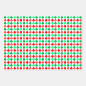 かわいいユニコーン&水玉模様オングリーン&ホワイト ラッピングペーパーシート (正面2)