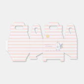 かわいいユニコーン – 赤面ピンクストライプの子供の誕生日 フェイバーボックス (折り畳みなし)