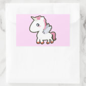 かわいいユニコーン 長方形シール (バッグ)