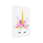 かわいいユニコーン,魔法のユニコーン,女の子子供部屋,ピンク メタルプリント (3/4)