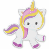 かわいいユニコーン,魔法ユニコーン,かわいいユニコーン シール (正面)