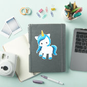かわいいユニコーン，魔法ユニコーン，冬，雪 シール (iPadカバー)
