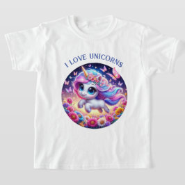 かわいいユニコーン Tシャツ