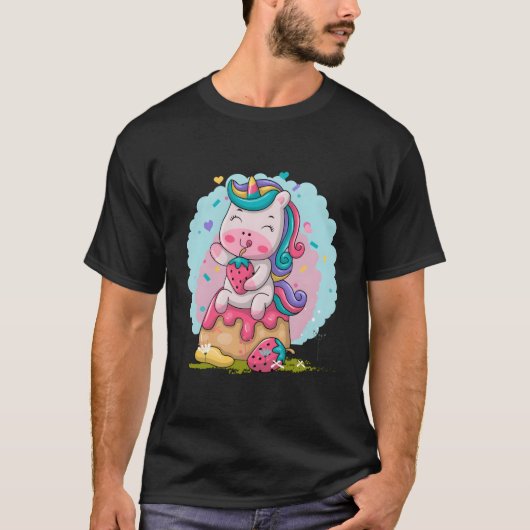 かわいいユニコーン Tシャツ (正面)