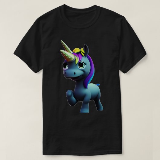 かわいいユニコーン Tシャツ (デザイン正面)