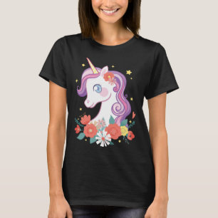 かわいいユニコーンiユニコーン女の子レディース子供 tシャツ