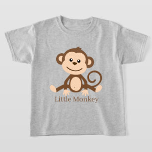 かわいいユニセックスキッズリトルモンキー文字Tシャツを追加 Tシャツ