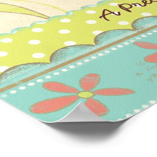 かわいいユニセックスベビー誕生デイトエレファント子供部屋 ポスター (角)