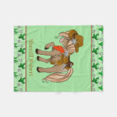 かわいいユニセックス男の赤ちゃん馬の名前 フリースブランケット (正面(横))