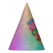 かわいいユニセックス誕生日格言 パーティーハット (左)