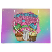 かわいいユニセックス誕生日格言 ラージペーパーバッグ (正面)