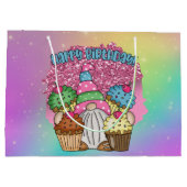 かわいいユニセックス誕生日格言 ラージペーパーバッグ (裏面)