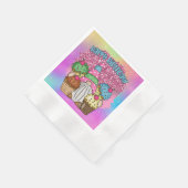 かわいいユニセックス誕生日格言 縁ありカクテルナプキン (角)