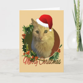 かわいいユニークな猫のクリスマスカード シーズンカード