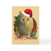 かわいいユニークな猫のクリスマスカード
