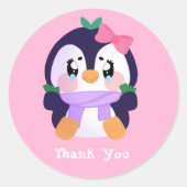 かわいいユニークペンギンを壊した ラウンドシール (正面)