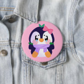かわいいユニークペンギンを壊した 缶バッジ (インサイチュ)