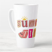 かわいいユニーク夏休み カフェラテマグ (左アングル)