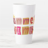 かわいいユニーク夏休み カフェラテマグ (正面)